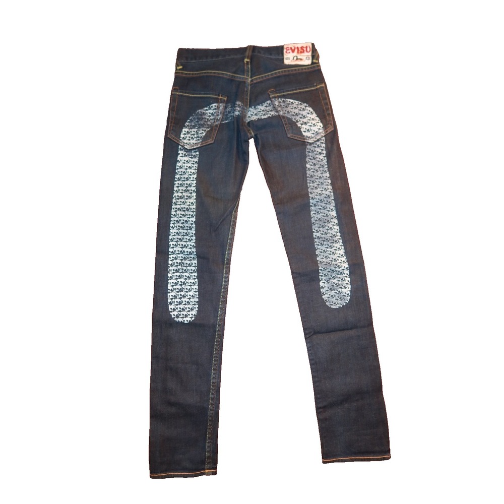 EVISU Jeans Size 28 Dark Wash Denim Japanese Streetwear